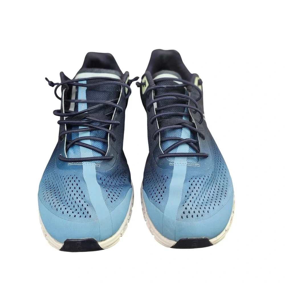On Running Cloudflow  Mens 10 Navy Blue Lime Green Road Shoes Activewear‎ Sporty